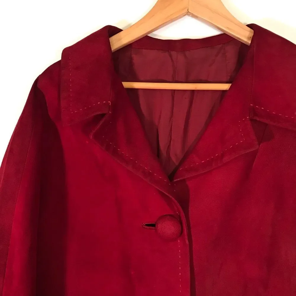 Vintage Vogue Mitzo Madrid Designer Leather Coat